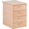 ATMOSPHERE 4-DRAWER UNDER DESK PEDESTAL BEECH thumbnail-0