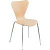 PICASSO WOODEN CAFETERIA CHAIR BEECH/CHROME thumbnail-0