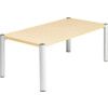 RECTANGULAR COFFEE TABLE 1200x600mm MAPLE/CHROME thumbnail-0