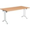 1200mm RECTANGULAR FOLDING TABLE BEECH thumbnail-1