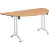 1600mm SEMI-CIRCULAR FOLDING TABLE BEECH thumbnail-0