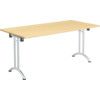 1400mm RECTANGULAR FOLDING TABLE MAPLE thumbnail-0