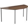 1800mm Semi-Circular Multi-Purpose Table Dark Walnut thumbnail-0