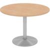 Round Table 1200mm Column Silver/Beech thumbnail-0