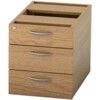 SATELLITE 3-DRAWER FIXED PEDESTAL LIGHT OAK thumbnail-0