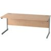 SATELLITE 1800mm SINGLE CANT STANDARD DESK BEECH thumbnail-0