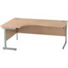 SATELLITE 1800mm LH SGL CANT CRESCENT DESK BEECH thumbnail-0