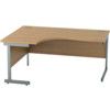 SATELLITE 1600mm LH SGL CANT CRESCENT DESK L/OAK thumbnail-0