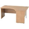 SATELLITE 1600mm LH PANEL END CRESCENT DESK BEECH thumbnail-0