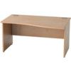 SATELLITE 1400mm RH WAVE PANEL END DESK BEECH thumbnail-0