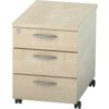 SATELLITE 3-DRAWER MOBILE PEDESTAL MAPLE thumbnail-0