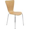 PICASSO H/D WOODEN CAFETERIA CHAIR BEECH/CHROME thumbnail-0