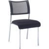 Jupiter Mesh Side Chair Black/Chrome thumbnail-0