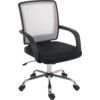 HIGH BACKED MESH CHAIR WHTE/BLACK CHROME BASE thumbnail-0