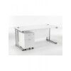 WINDSOR PLUS 1600mm C/LEVER STD DESK 2DR PED WHITE thumbnail-0