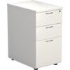 3 Drawer Desk Height Pedestals, White, 600mm Deep thumbnail-0