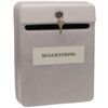 Suggestion Box, Grey, Steel, 310 x 235 x 130mm, Weatherproof thumbnail-0