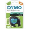 DYMO LETRATAG TAPE 12mm B LCK ON GRN PLASTIC 91204 thumbnail-0