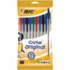 Cristal Series, Ballpoint Pen, Blue, Medium Tip Size, 0.45mm Line Width, Pack of 10 thumbnail-0