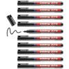 370, Permanent Marker Pen, Black, Fine, Bullet, Non-Retractable, 10 Pack thumbnail-1