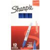 Permanent Marker Pen, Blue, Fine, Bullet, Non-Retractable, 12 Pack thumbnail-2