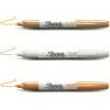 Permanent Marker, Silver/Gold/Bronze, Extra Fine Tip Size, Bullet Nib, Pack of 3 thumbnail-1