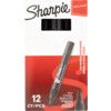 Permanent Marker, Black, Medium Tip Size, Chisel Nib, Pack of 12 thumbnail-2