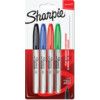 Permanent Marker Pen, Assorted, Fine, Non-Retractable,  4 Pack thumbnail-0