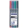 313 Lumocolor, OHP Marker Pen, Assorted, Fine, Bullet, Non-Retractable, 4 Pack thumbnail-1