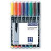 317 Lumocolor, OHP Marker Pen, Assorted, Medium, Bullet, Non-Retractable, 8 Pack thumbnail-0