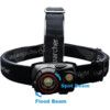 700 LUMENS SPOT TO FLOOD BEAM RECHARGEABLE HEAD TORCH thumbnail-2