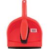 Plastic Dustpan & Soft Brush Set Red thumbnail-0