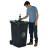 LWB12BHY Bottle Hole Grey Wheelie Bin - 120 Litre thumbnail-0