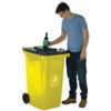 LWB12BHY Bottle Hole Yellow Wheelie Bin - 120 Litre thumbnail-0