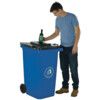 LWB24BHY Bottle Hole Blue Wheelie Bin - 240 Litre thumbnail-0