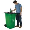 LWB24BHY Bottle Hole Green Wheelie Bin - 240 Litre thumbnail-0