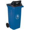 LWB12PFY Push Flap Blue Wheelie Bin - 120 Litre thumbnail-0