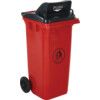 LWB12PFY Push Flap Red Wheelie Bin - 120 Litre thumbnail-0