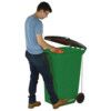 LWB24SPY Side Pedal Green Wheelie Bin - 240 Litre thumbnail-0