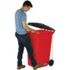 LWB12SPY Side Pedal Red Wheelie Bin - 120 Litre thumbnail-0