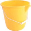 Yellow Plastic Rigid Bucket, Steel/Plastic Grip Handle, 10 Ltr thumbnail-0