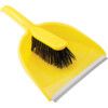 Dustpan & Brush Set, Stiff Bristles, Yellow thumbnail-0