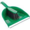 Dustpan & Brush Set, Stiff Bristles, Green thumbnail-0