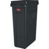 Rubbermaid Vented Slim Jim Bin - 87Lt Black thumbnail-0