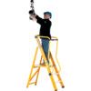 2-Tread, Folding Step Ladder, 4.6m, Glass Fibre, Yellow thumbnail-1