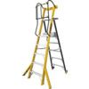 5-Tread, Folding Step Ladder, 1.375m, Glass Fibre, Large Platform, High Safety rail thumbnail-1