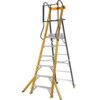 Step Ladder, 6-Tread, 1.66m Height, Glass Fibre, Light Grey/Yellow thumbnail-0