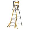 Step Ladder, 7-Tread, 1.945m Height, Glass Fibre, Light Grey/Yellow thumbnail-0