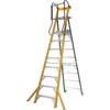 8-Tread, Folding Step Ladder, 2.23m, Glass Fibre, Large Platform, High Safety rail thumbnail-0