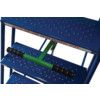 9- Wide Tread,  Mobile Step Ladder, 2.25m, Steel, Fully Welded, Non-Slip, Side Handrails, Blue thumbnail-1